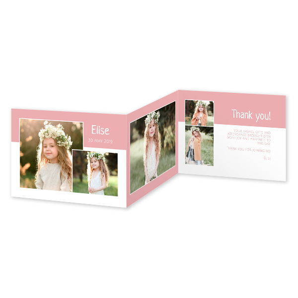 Faire-part 3 volets Paysage 14,3 x 10 cm