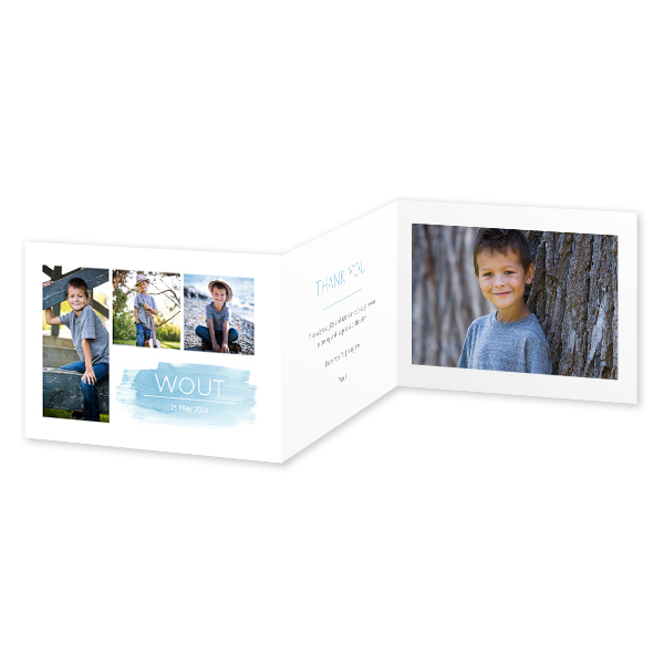 Doppelt gefaltete Grusskarte Querformat 14,3 x 10 cm