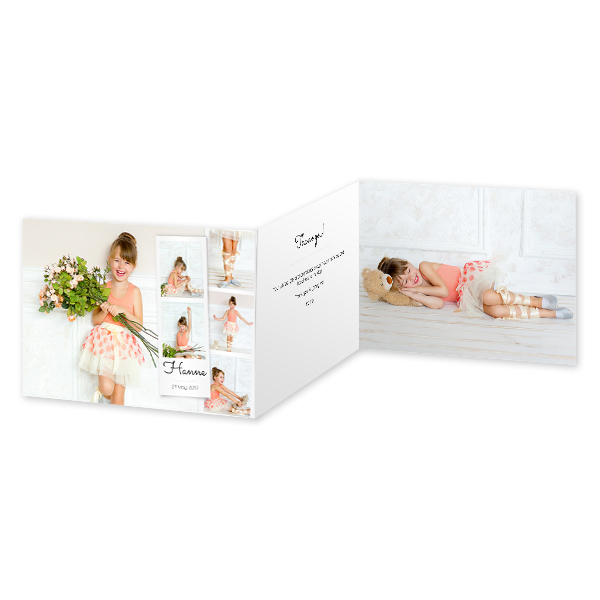 Dubbelgevouwen Kaart Liggend 14,3 x 10 cm