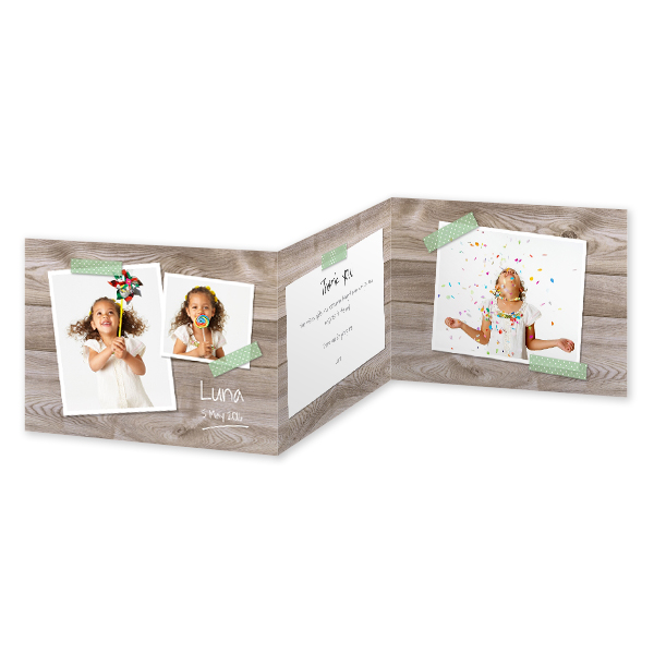 Faire-part 3 volets Paysage 14,3 x 10 cm