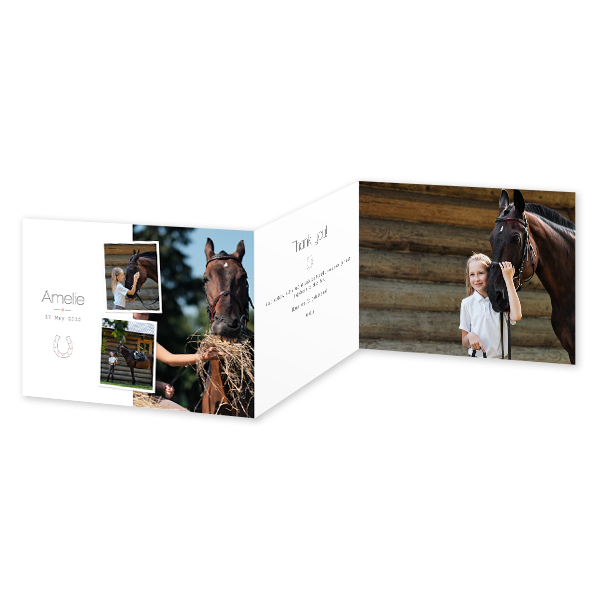 Faire-part 3 volets Paysage 14,3 x 10 cm