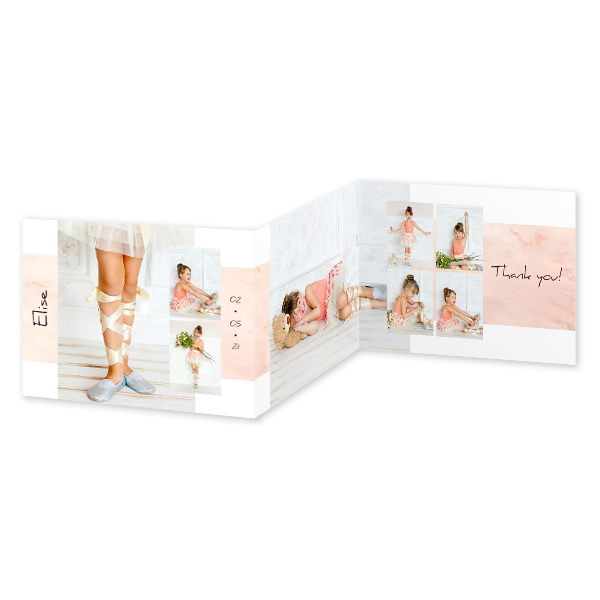 Dubbelgevouwen Kaart Liggend 14,3 x 10 cm