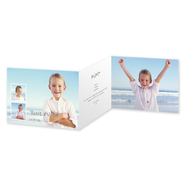 Faire-part 3 volets Paysage 14,3 x 10 cm