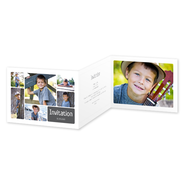 Faire-part 3 volets Paysage 14,3 x 10 cm