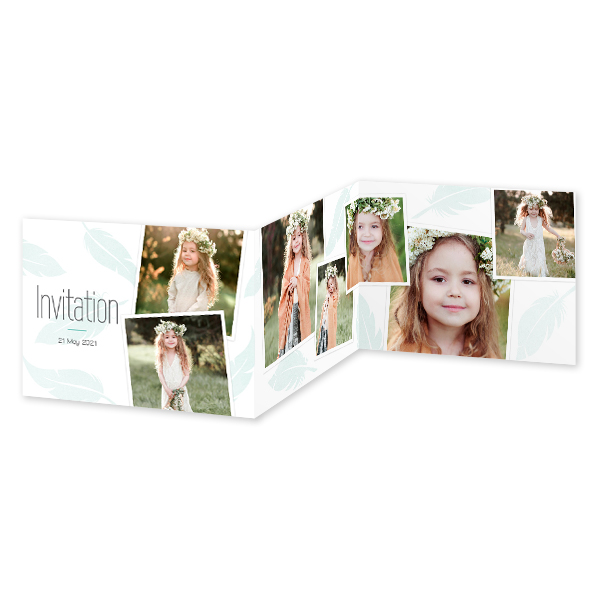 Dubbelgevouwen wenskaart liggend 14,3 x 10 cm Dubbelgevouwen wenskaart liggend 14,3 x 10 cm