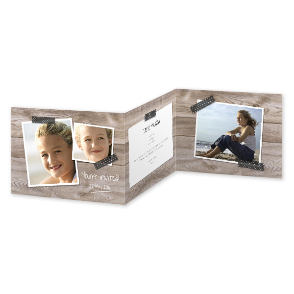 Faire-part 3 volets Paysage 14,3 x 10 cm