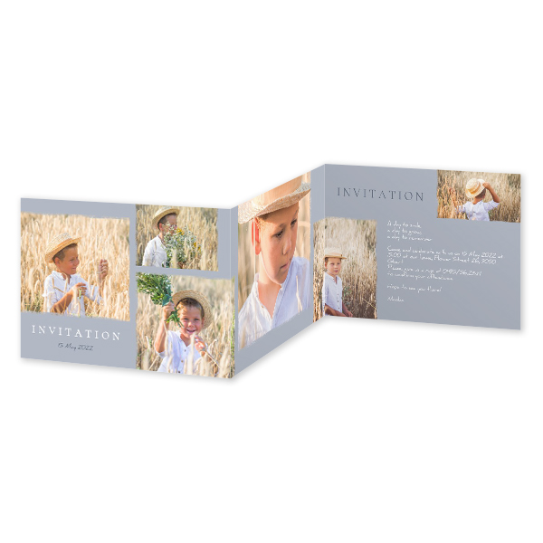 Faire-part 3 volets Paysage 14,3 x 10 cm Faire-part 3 volets Paysage 14,3 x 10 cm