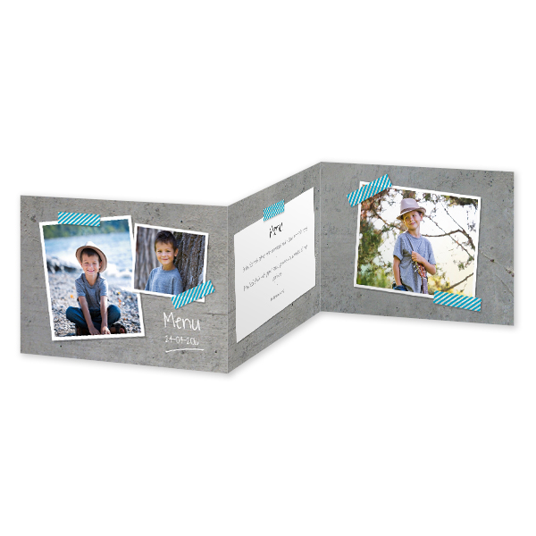 Faire-part 3 volets Paysage 14,3 x 10 cm