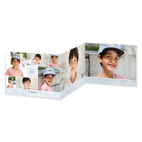 Faire-part 3 volets Paysage 14,3 x 10 cm