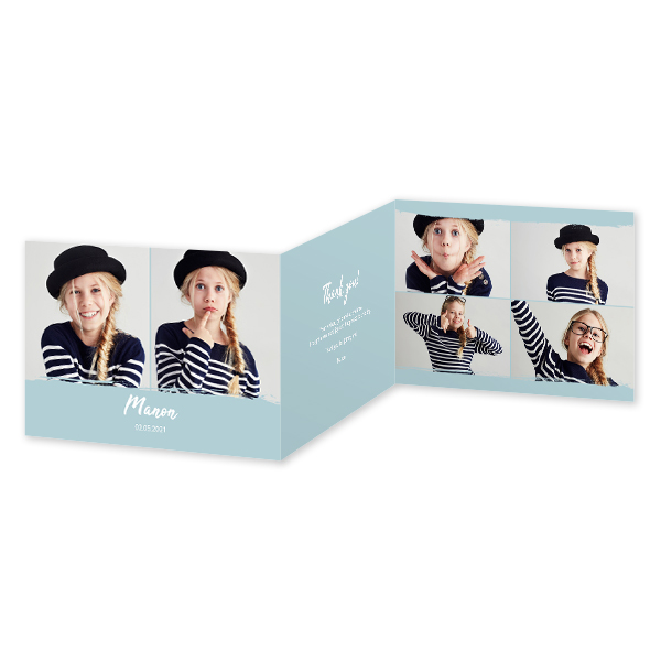 Doppelt gefaltete Grusskarte Querformat 14,3 x 10 cm