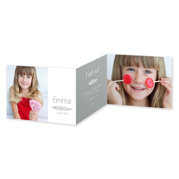 Doppelt gefaltete Grusskarte Querformat 14,3 x 10 cm