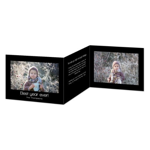 Doppelt gefaltete Grusskarte Querformat 14,3 x 10 cm