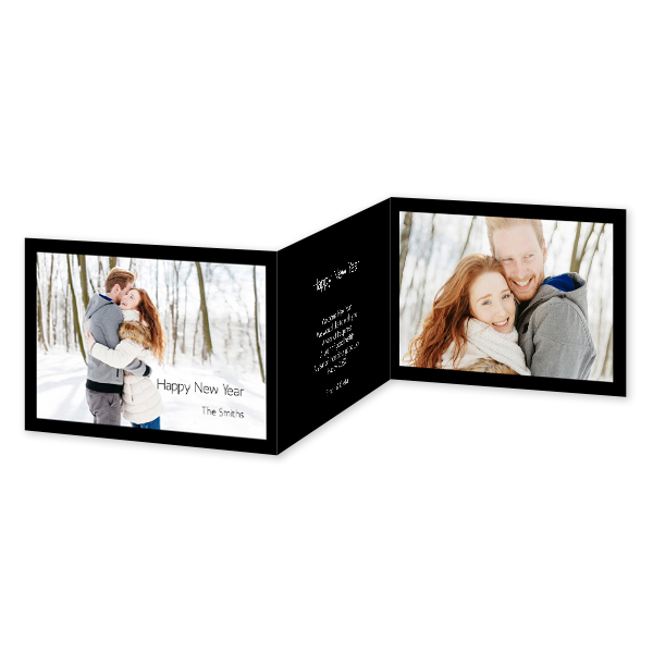 Doppelt gefaltete Grusskarte Querformat 14,3 x 10 cm