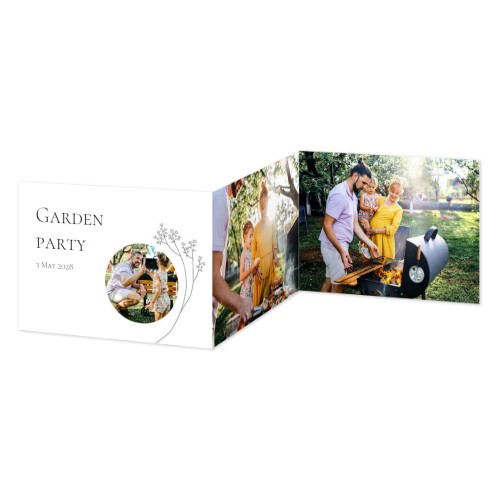 Doppelt gefaltete Grusskarte Querformat 14,3 x 10 cm