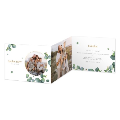 Doppelt gefaltete Grusskarte Querformat 14,3 x 10 cm Doppelt gefaltete Grusskarte Querformat 14,3 x 10 cm