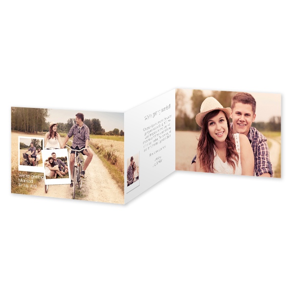 Faire-part 3 volets Paysage 14,3 x 10 cm