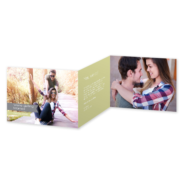 Faire-part 3 volets Paysage 14,3 x 10 cm