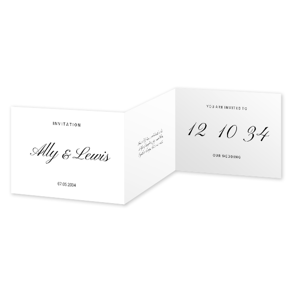 Faire-part 3 volets Paysage 14,3 x 10 cm