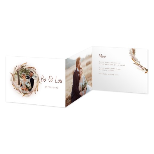 Faire-part 3 volets Paysage 14,3 x 10 cm