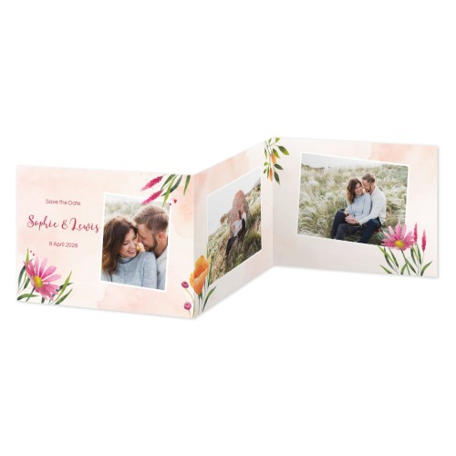 Dubbelgevouwen Kaart Liggend 14,3 x 10 cm