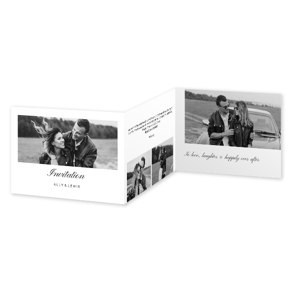 Faire-part 3 volets Paysage 14,3 x 10 cm Faire-part 3 volets Paysage 14,3 x 10 cm
