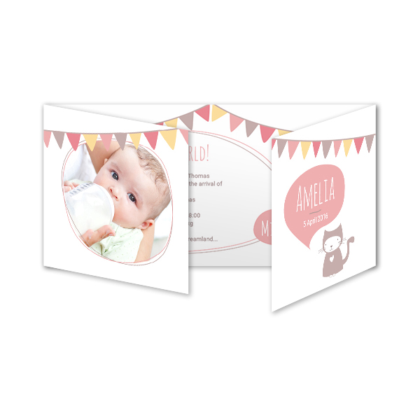 Faire-part 3 volets Pano paysage 19,6 x 9,3 cm Faire-part 3 volets Pano paysage 19,6 x 9,3 cm