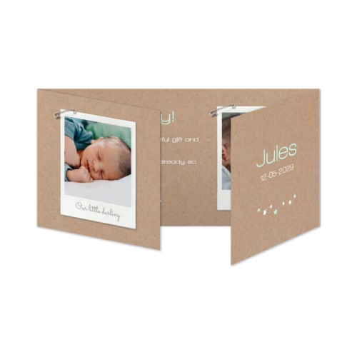 Faire-part 3 volets Pano paysage 19,6 x 9,3 cm