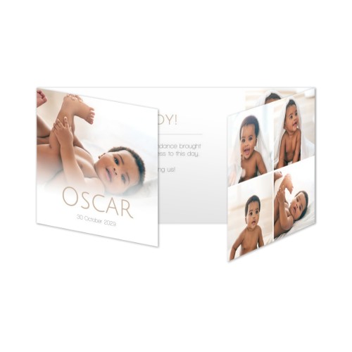 Dubbelgevouwen Kaart Panorama Liggend 19,6 x 9,3 cm