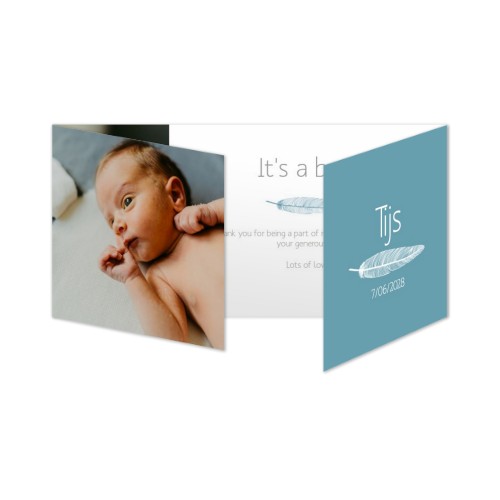 Dubbelgevouwen Kaart Panorama Liggend 19,6 x 9,3 cm