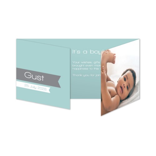 Doppelt gefaltete Grusskarte Panorama Querformat 19,6 x 9,3 cm