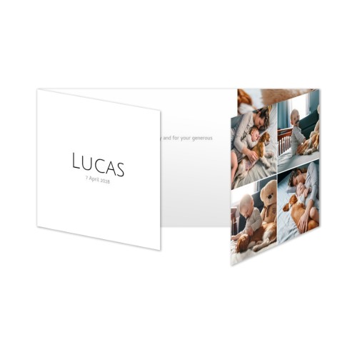 Doppelt gefaltete Grusskarte Panorama Querformat 19,6 x 9,3 cm