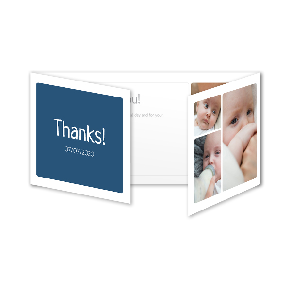 Dubbelgevouwen Kaart Panorama Liggend 19,6 x 9,3 cm