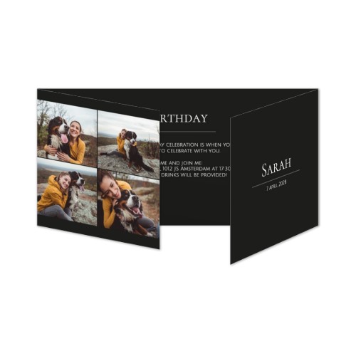 Double Folded Card Panoramic Landscape 19,6 x 9,3 cm  Double Folded Card Panoramic Landscape 19,6 x 9,3 cm