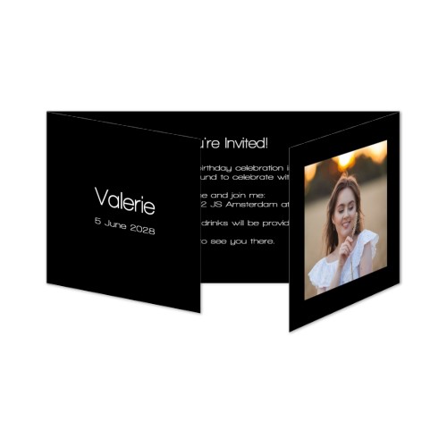 Dubbelgevouwen wenskaart pano liggend 19,6 x 9,3 cm Dubbelgevouwen wenskaart pano liggend 19,6 x 9,3 cm