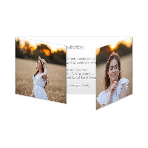 Faire-part 3 volets Pano paysage 19,6 x 9,3 cm