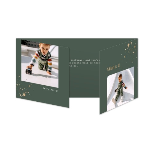 Dubbelgevouwen Kaart Panorama Liggend 19,6 x 9,3 cm