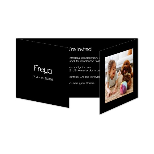 Faire-part 3 volets Pano paysage 19,6 x 9,3 cm