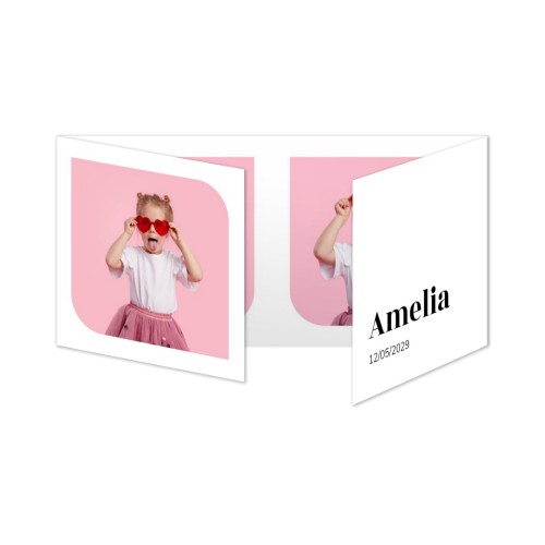 Dubbelgevouwen Kaart Panorama Liggend 19,6 x 9,3 cm