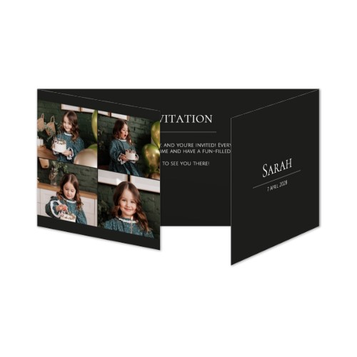 Doppelt gefaltete Grusskarte Panorama Querformat 19,6 x 9,3 cm