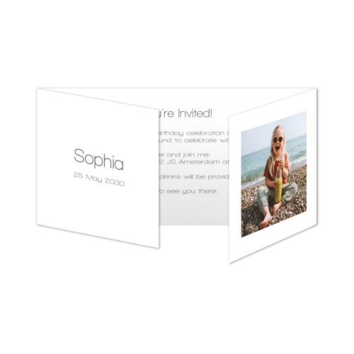 Dubbelgevouwen Kaart Panorama Liggend 19,6 x 9,3 cm