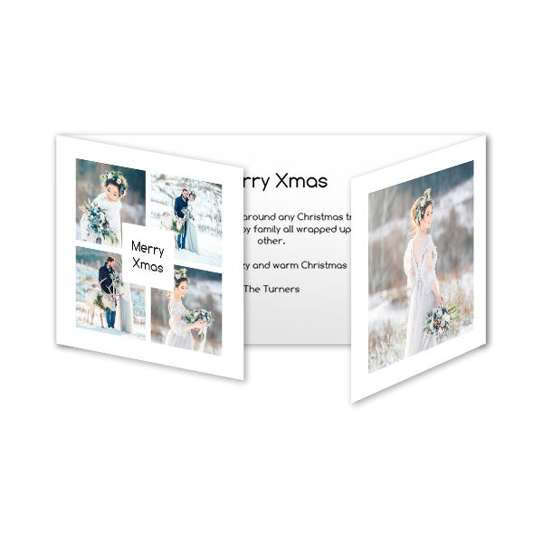 Dubbelgevouwen wenskaart pano liggend 19,6 x 9,3 cm