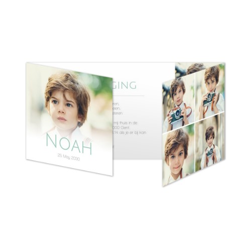 Dubbelgevouwen Kaart Panorama Liggend 19,6 x 9,3 cm