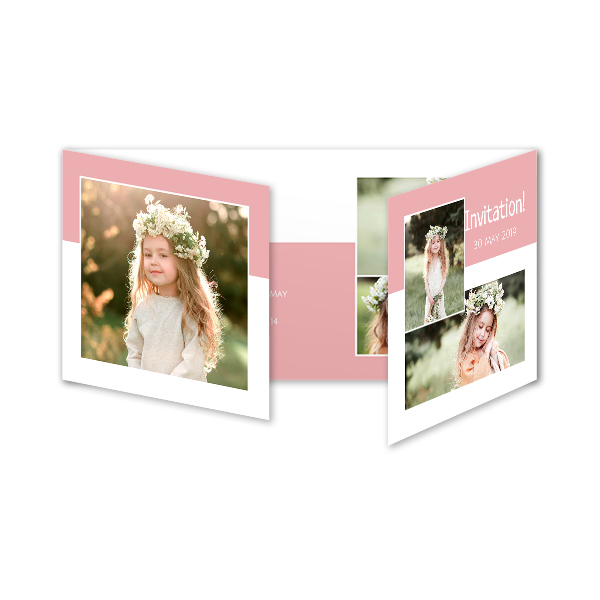 Faire-part 3 volets Pano paysage 19,6 x 9,3 cm