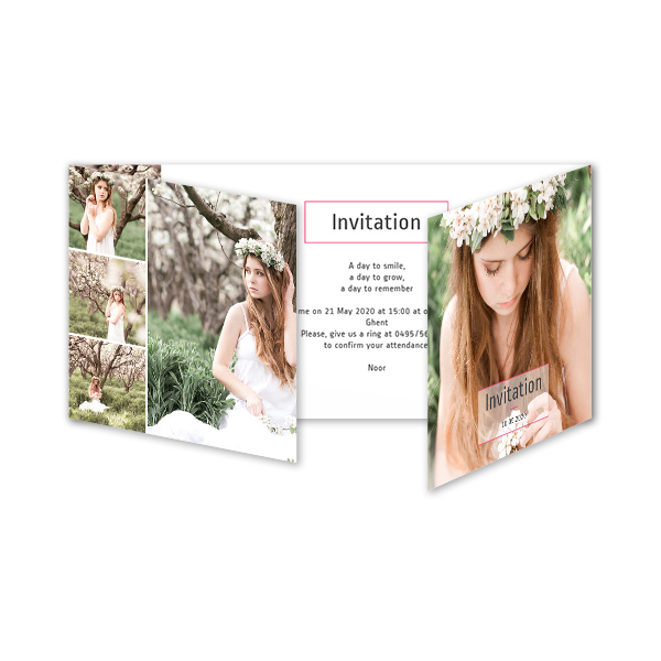 Doppelt gefaltete Grusskarte Panorama Querformat 19,6 x 9,3 cm