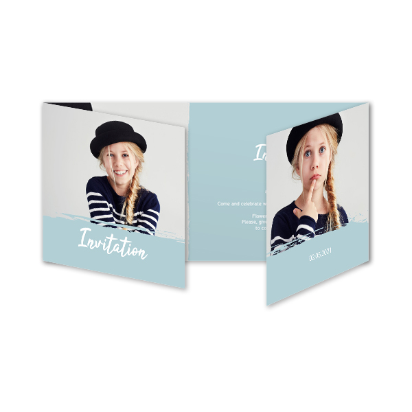 Faire-part 3 volets Pano paysage 19,6 x 9,3 cm