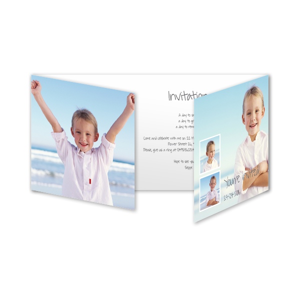 Doppelt gefaltete Grusskarte Panorama Querformat 19,6 x 9,3 cm