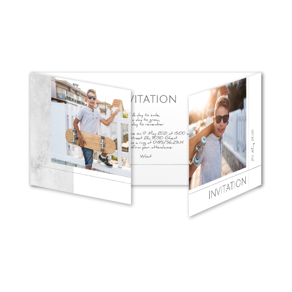 Double Folded Card Panoramic Landscape 19,6 x 9,3 cm 