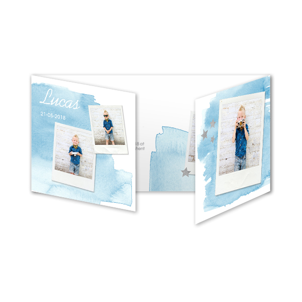 Dubbelgevouwen wenskaart pano liggend 19,6 x 9,3 cm Dubbelgevouwen wenskaart pano liggend 19,6 x 9,3 cm