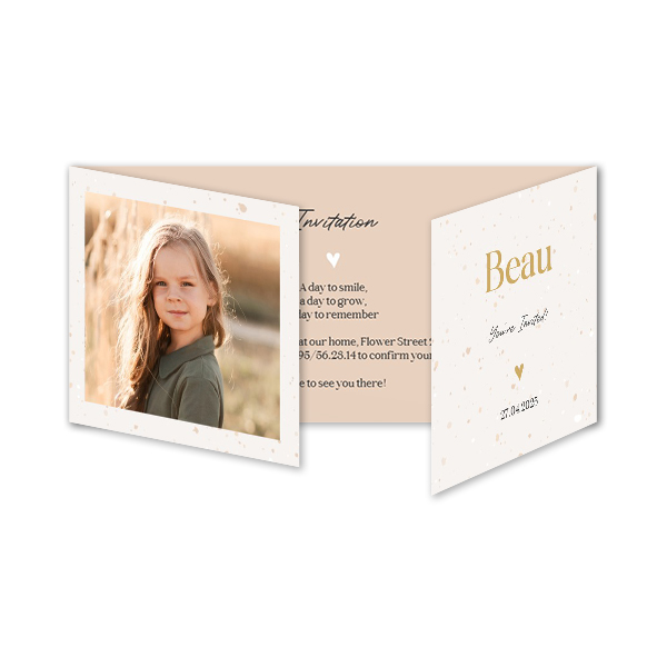 Faire-part 3 volets Pano paysage 19,6 x 9,3 cm