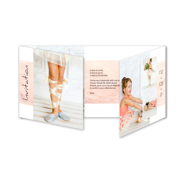 Faire-part 3 volets Pano paysage 19,6 x 9,3 cm